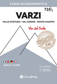 Varzi. Valle Staffora, Val Curone, Monte Chiappo. Carta escursionistica 1:25.000 - Librerie.coop