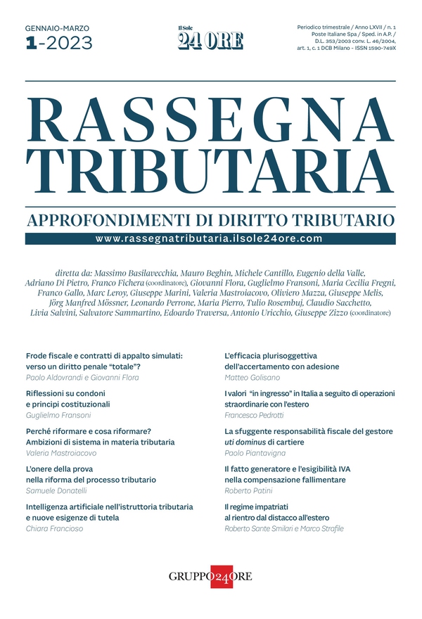 Rassegna Tributaria 1/2023 - Librerie.coop Rassegna Tributaria 1/2023 - Librerie.coop