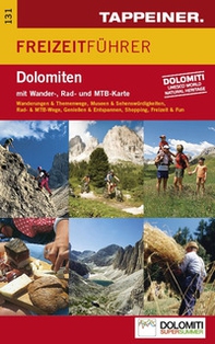 Carta e guida per il tempo libero Dolomiti. Carta topografica 1:70.000. Con guida. Ediz. tedesca - Librerie.coop