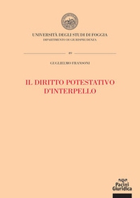 Il diritto potestativo d'interpello. Fattispecie, procedimento, effetti, e tutela - Librerie.coop