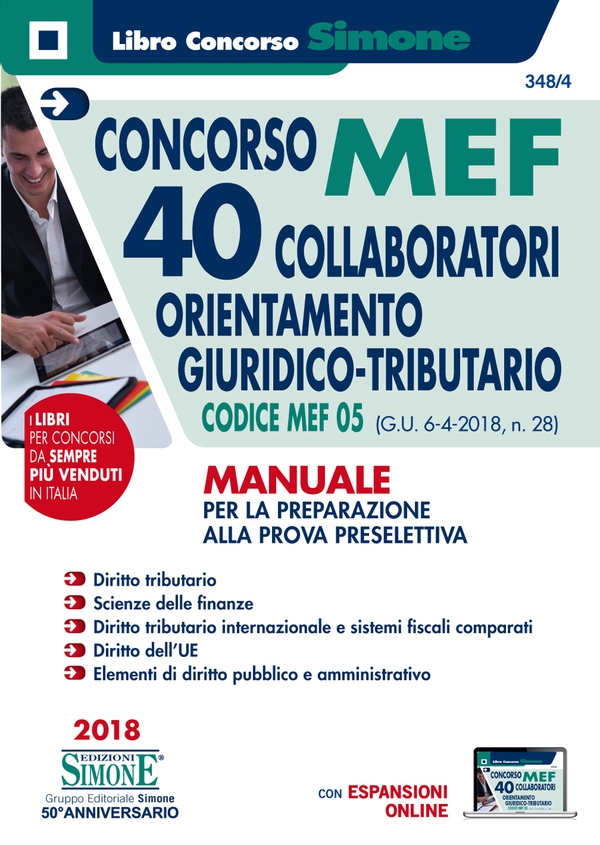 Concorso MEF - 40 Collaboratori Orientamento Giuridico Tributario - Manuale - Librerie.coop Concorso MEF - 40 Collaboratori Orientamento Giuridico Tributario - Manuale - Librerie.coop
