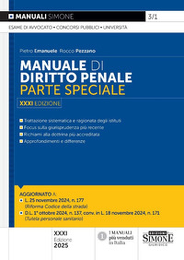 Manuale di diritto penale. Parte speciale - Librerie.coop Manuale di diritto penale. Parte speciale - Librerie.coop