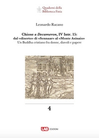 Chiose a Decameron, IV Intr. 15: dal «diserto» di «Sennaar» al «Monte Asinaio». Un Buddha cristiano fra donne, diavoli e papere - Librerie.coop