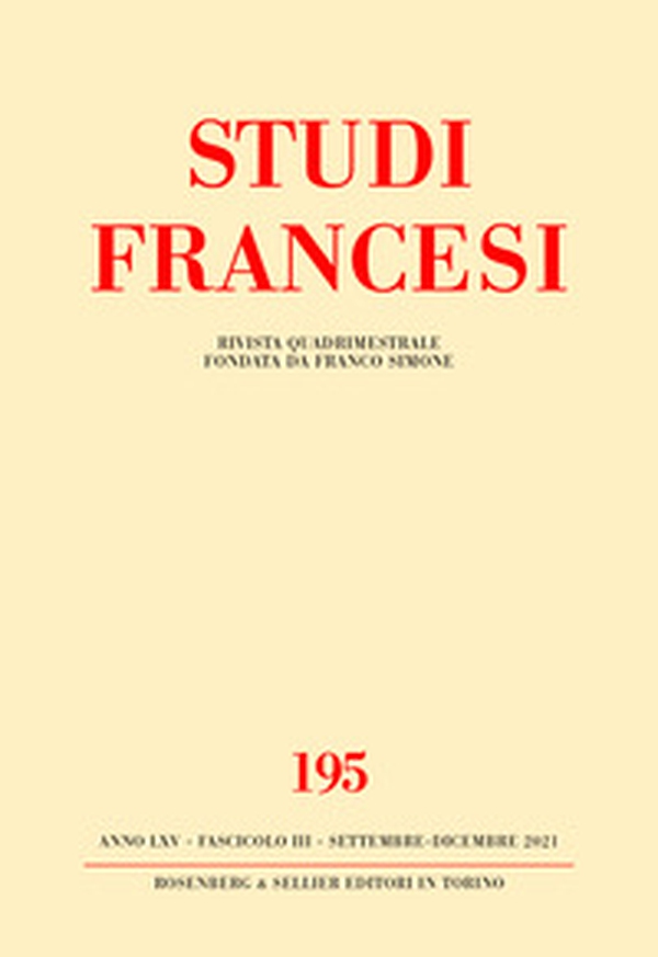 Studi francesi. Ediz. italiana e francese - Vol. 195 - Librerie.coop Studi francesi. Ediz. italiana e francese - Vol. 195 - Librerie.coop