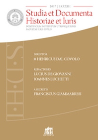Studia et documenta historiae et iuris - Librerie.coop