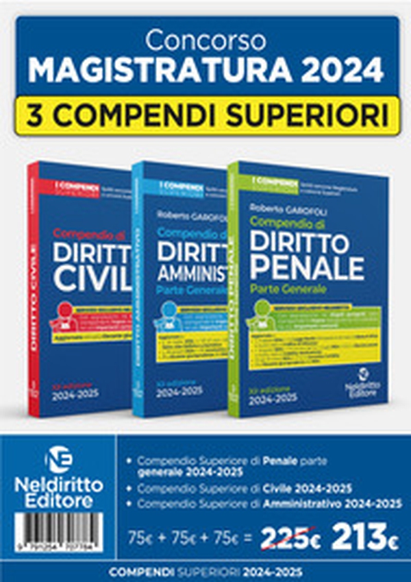 Kit 3 compendi superiori di Civile, Penale e Amministrativo 2024. Per il concorso in magistratura e i concorsi superiori - Librerie.coop Kit 3 compendi superiori di Civile, Penale e Amministrativo 2024. Per il concorso in magistratura e i concorsi superiori - Librerie.coop