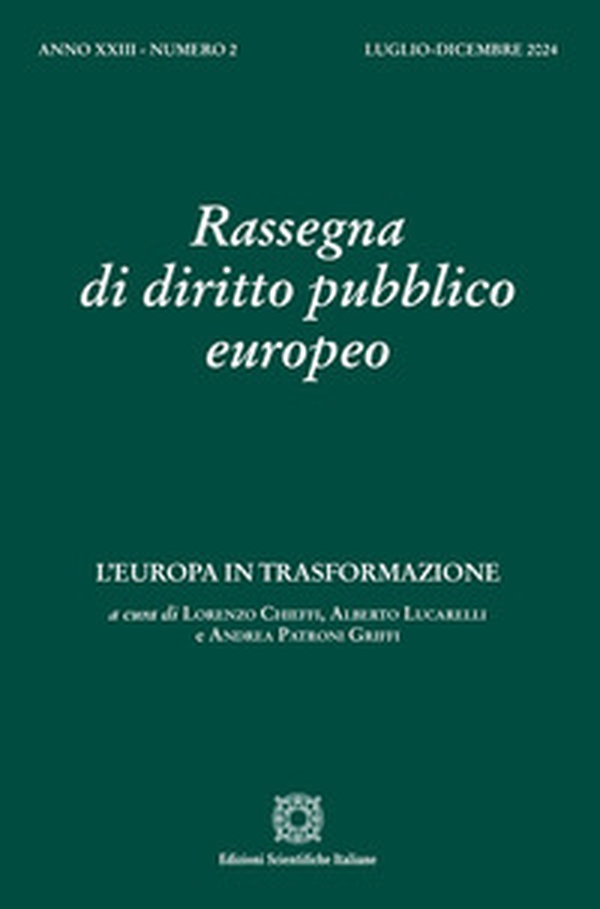 Rassegna di diritto pubblico europeo - Vol. 2 - Librerie.coop Rassegna di diritto pubblico europeo - Vol. 2 - Librerie.coop