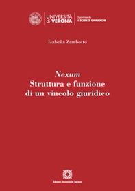 Nexum. Struttura e funzione di un vincolo giuridico - Librerie.coop