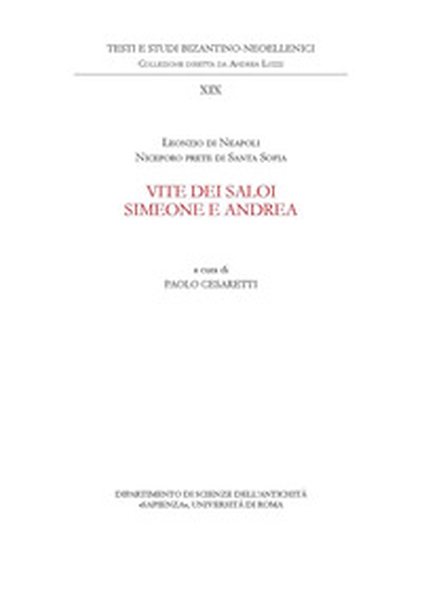 Vite dei saloi Simeone e Andrea - Librerie.coop Vite dei saloi Simeone e Andrea - Librerie.coop