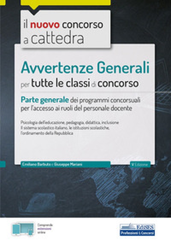 Il nuovo concorso a cattedra. Avvertenze Generali per tutte le classi di concorso. Parte generale dei programmi concorsuali per l'accesso ai ruoli del personale docente - Librerie.coop Il nuovo concorso a cattedra. Avvertenze Generali per tutte le classi di concorso. Parte generale dei programmi concorsuali per l'accesso ai ruoli del personale docente - Librerie.coop