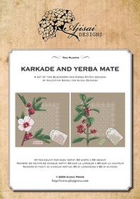 Tea plants. Karkade and yerba mate. Cross stitch and blackwork designs - Librerie.coop