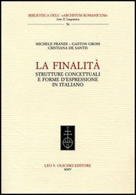 La finalità. Strutture concettuali e forme d'espressione in italiano - Librerie.coop