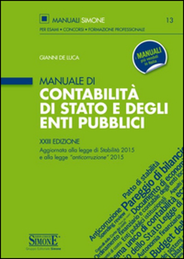 Manuale di contabilità di Stato e degli enti pubblici - Librerie.coop Manuale di contabilità di Stato e degli enti pubblici - Librerie.coop