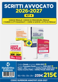 Kit 4 Codice penale+Codice di procedura penale annotati+Pareri di penale +Come si scrive l'atto di diritto penale 2026 - Librerie.coop