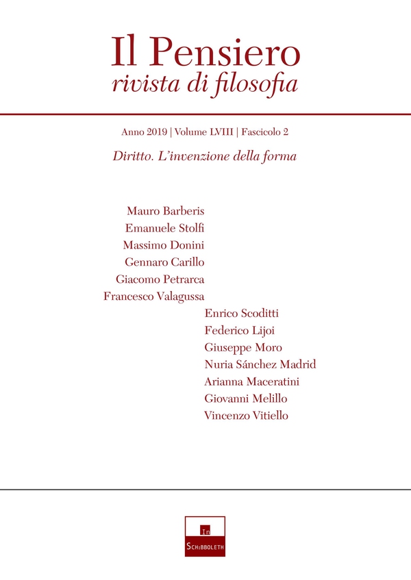 Diritto. L’invenzione della forma (2019-2) - Librerie.coop Diritto. L’invenzione della forma (2019-2) - Librerie.coop