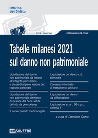 Tabelle milanesi 2021 sul danno non patrimoniale - Librerie.coop