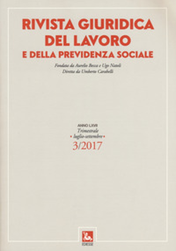 Rivista giuridica del lavoro e della previdenza sociale - Vol. 3 - Librerie.coop Rivista giuridica del lavoro e della previdenza sociale - Vol. 3 - Librerie.coop