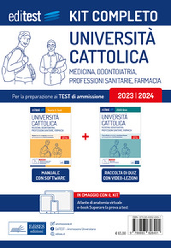 Kit completo EdiTEST. Università Cattolica. Medicina, odontoiatria, professioni sanitarie - Librerie.coop Kit completo EdiTEST. Università Cattolica. Medicina, odontoiatria, professioni sanitarie - Librerie.coop