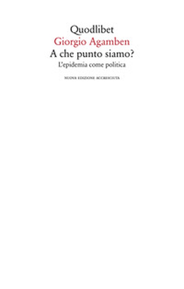 A che punto siamo? L'epidemia come politica - Librerie.coop A che punto siamo? L'epidemia come politica - Librerie.coop