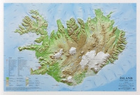 Islanda 1:1.000.000 (carta in rilievo internazionale con cornice) - Librerie.coop