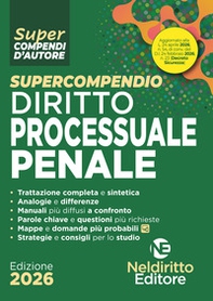 Supercompendio di diritto processuale penale 2026 aggiornato al DL Sicurezza (aprile 2026) - Librerie.coop