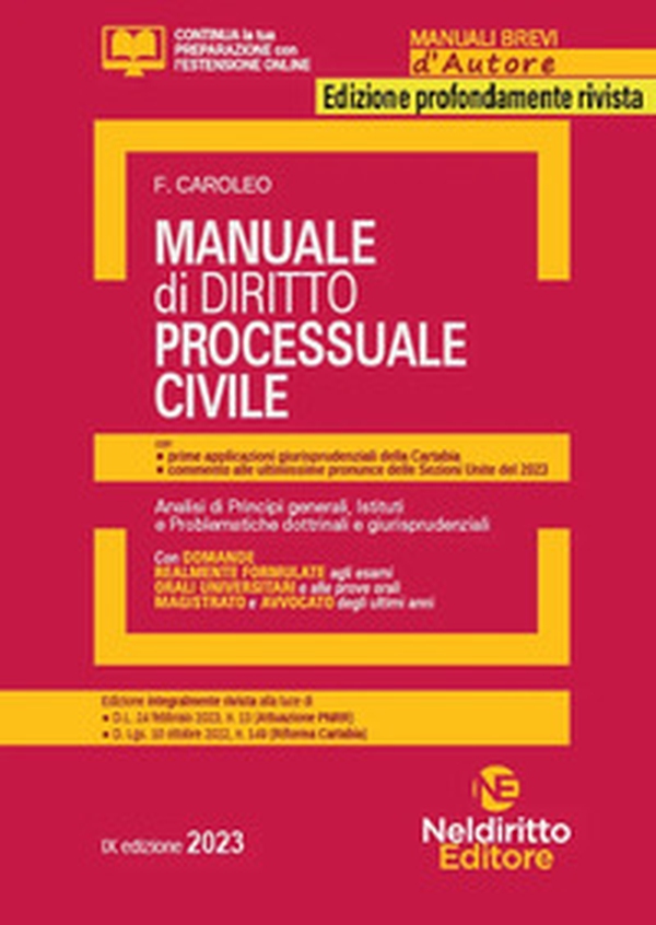 Manuale di diritto processuale civile - Librerie.coop Manuale di diritto processuale civile - Librerie.coop