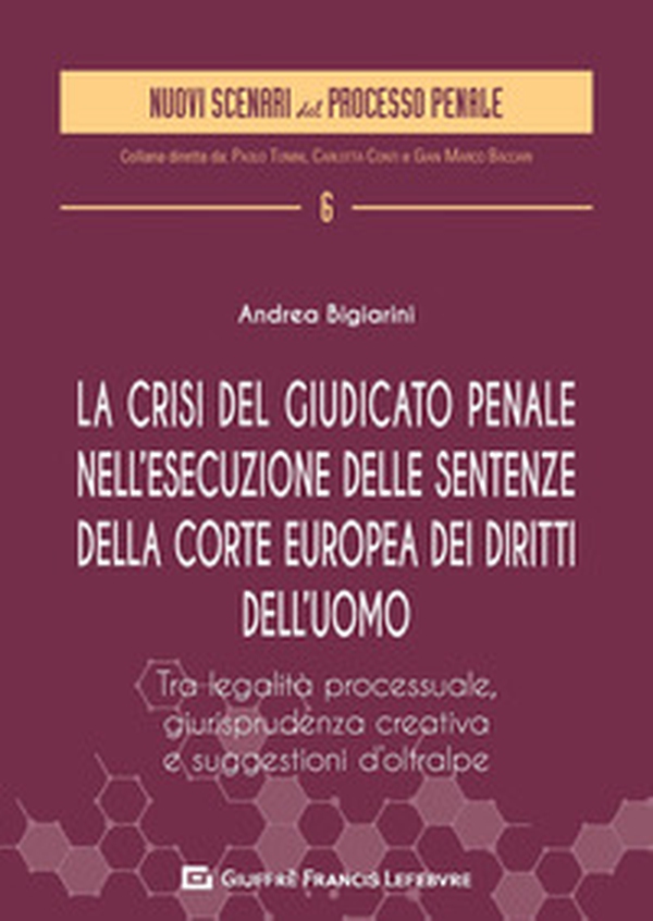 La crisi del giudicato penale nell'esecuzione delle sentenze della Corte europea dei diritti dell'uomo. Tra legalità processuale, giurisprudenza creativa e suggestione d'Oltralpe - Librerie.coop La crisi del giudicato penale nell'esecuzione delle sentenze della Corte europea dei diritti dell'uomo. Tra legalità processuale, giurisprudenza creativa e suggestione d'Oltralpe - Librerie.coop