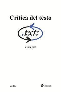 Critica del testo (2005) Vol. 8/3 - Librerie.coop Critica del testo (2005) Vol. 8/3 - Librerie.coop