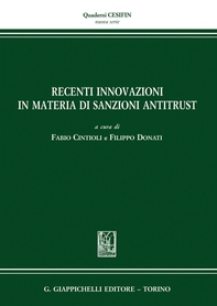 Recenti innovazioni in materia di sanzioni antitrust - e-Book - Librerie.coop Recenti innovazioni in materia di sanzioni antitrust - e-Book - Librerie.coop
