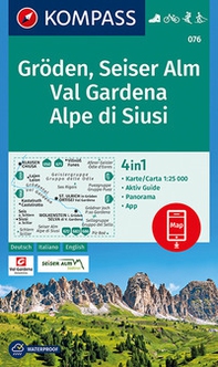 Carta escursionistica n. 076. Val Gardena, Alpe di Siusi 1:25.000 Ediz. italiana, tedesca e inglese - Librerie.coop Carta escursionistica n. 076. Val Gardena, Alpe di Siusi 1:25.000 Ediz. italiana, tedesca e inglese - Librerie.coop