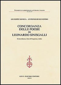 Concordanza delle poesie di Leonardo Sinisgalli. Concordanza, lista di frequenza, indici - Librerie.coop