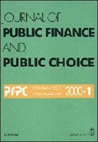 Journal of public finance and public choice. Economia delle scelte pubbliche - Vol. 1 - Librerie.coop