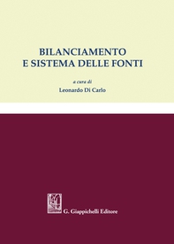 Bilanciamento e sistema delle fonti - e-Book - Librerie.coop