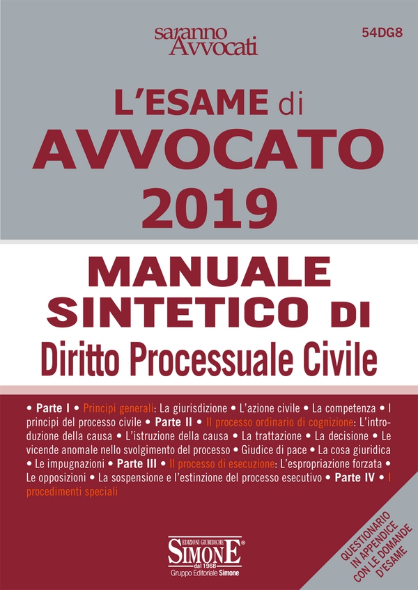 L'Esame orale di Avvocato 2019 - Manuale sintetico di Diritto Processuale Civile - Librerie.coop L'Esame orale di Avvocato 2019 - Manuale sintetico di Diritto Processuale Civile - Librerie.coop