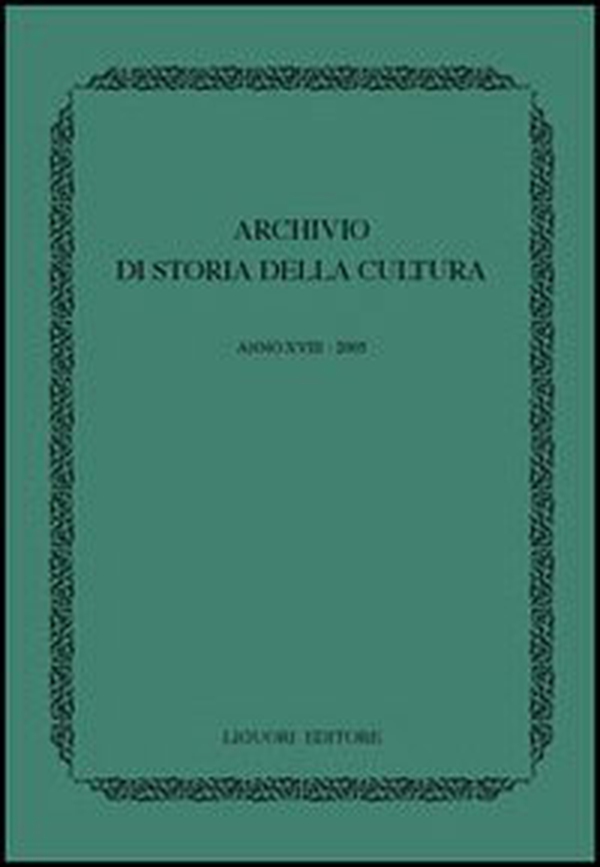 Archivio di storia della cultura (2005) - Librerie.coop Archivio di storia della cultura (2005) - Librerie.coop