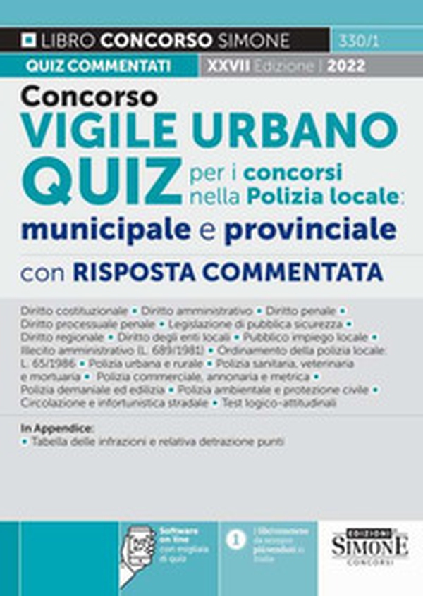Concorso vigile urbano. Quiz per i concorsi nella polizia locale: municipale e provinciale. Con risposta commentata - Librerie.coop Concorso vigile urbano. Quiz per i concorsi nella polizia locale: municipale e provinciale. Con risposta commentata - Librerie.coop