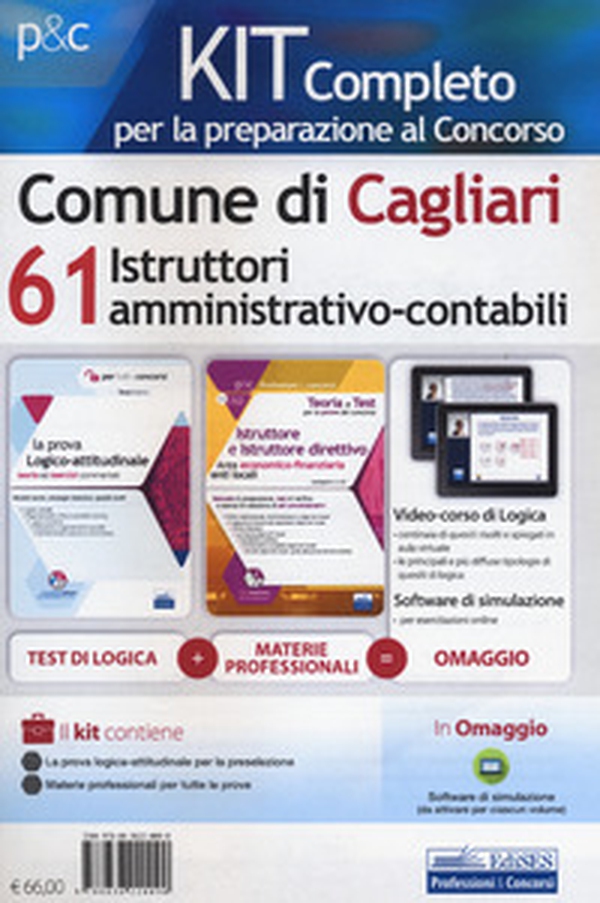 Concorso Comune di Cagliari 61 istruttori area amministrativo-contabile. Cat. C1 (G.U. 14 gennaio 2020, n. 4). Kit completo per tutte le prove. Manuale e test - Librerie.coop Concorso Comune di Cagliari 61 istruttori area amministrativo-contabile. Cat. C1 (G.U. 14 gennaio 2020, n. 4). Kit completo per tutte le prove. Manuale e test - Librerie.coop