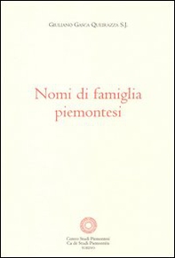 Nomi di famiglia piemontesi - Librerie.coop