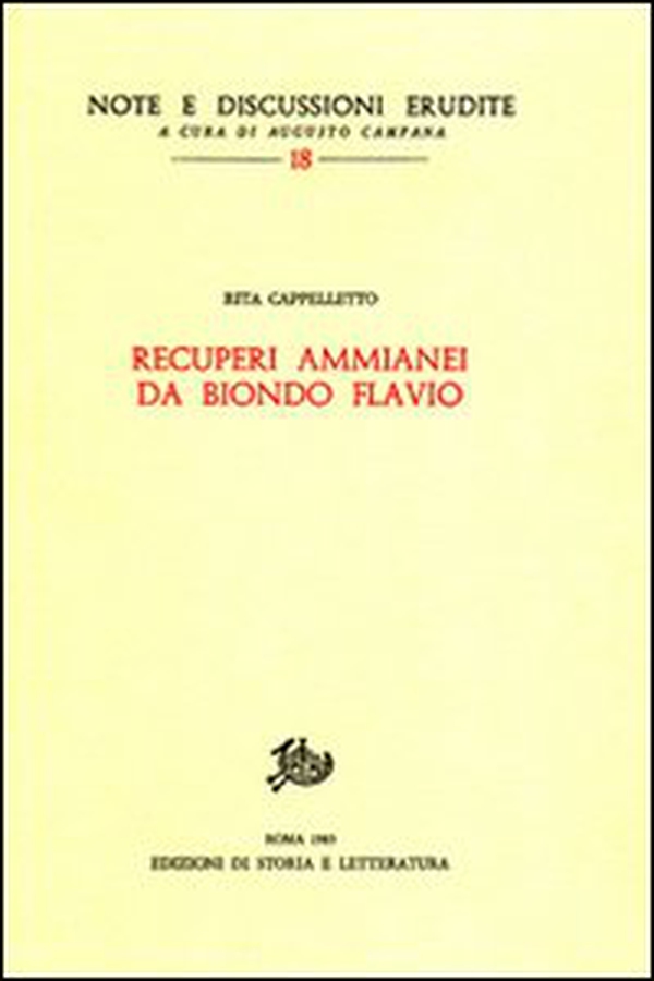 Recuperi ammianei da Biondo Flavio - Librerie.coop Recuperi ammianei da Biondo Flavio - Librerie.coop