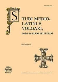 Studi mediolatini e volgari - Vol. 68 - Librerie.coop