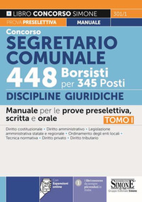 Concorso segretario comunale 448 borsisti per 345 posti - Vol. 1 - Librerie.coop Concorso segretario comunale 448 borsisti per 345 posti - Vol. 1 - Librerie.coop