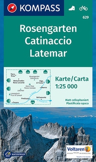Carta escursionistica n. 629. Catinaccio, Latemar-Rosengarten 1:25.000 - Librerie.coop Carta escursionistica n. 629. Catinaccio, Latemar-Rosengarten 1:25.000 - Librerie.coop