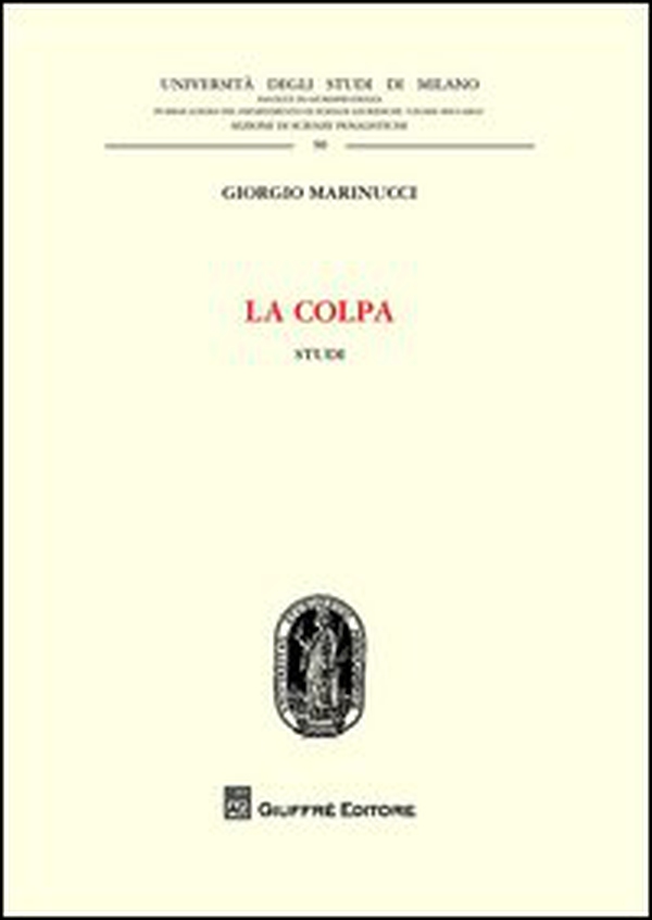 La colpa. Studi - Librerie.coop La colpa. Studi - Librerie.coop