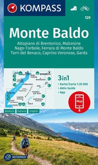 Cartina escursionistica n. 129 Monte Baldo - Librerie.coop