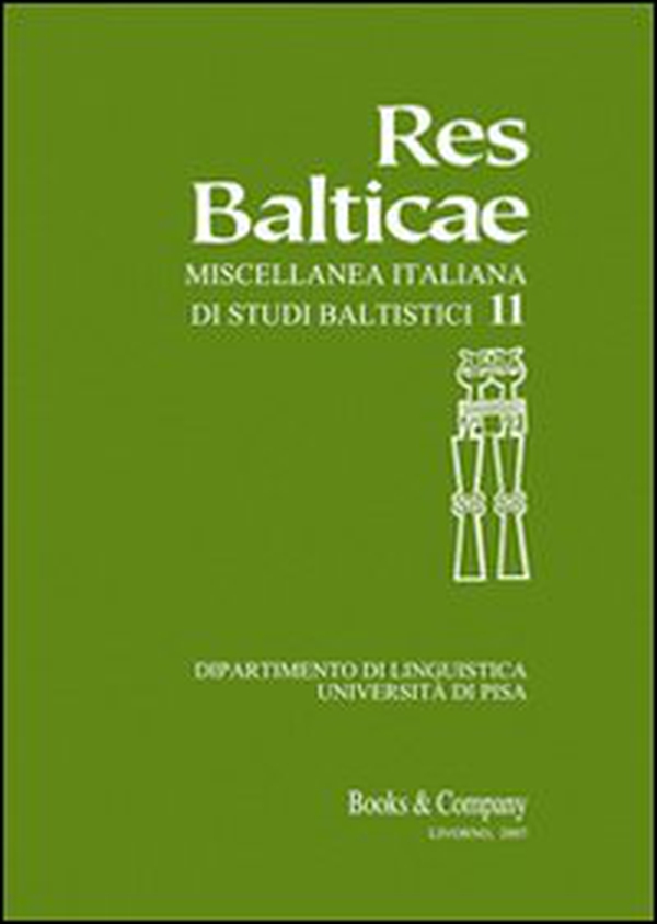 Res Balticae. Miscellanea italiana di studi baltistici - Librerie.coop Res Balticae. Miscellanea italiana di studi baltistici - Librerie.coop