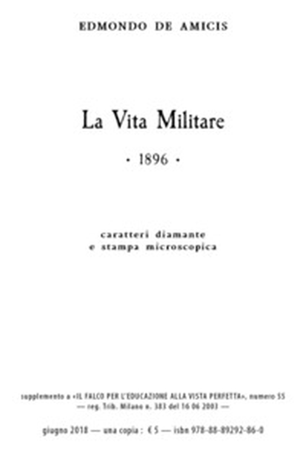 La vita militare. Ediz. a caratteri diamante e stampa microscopica - Librerie.coop La vita militare. Ediz. a caratteri diamante e stampa microscopica - Librerie.coop