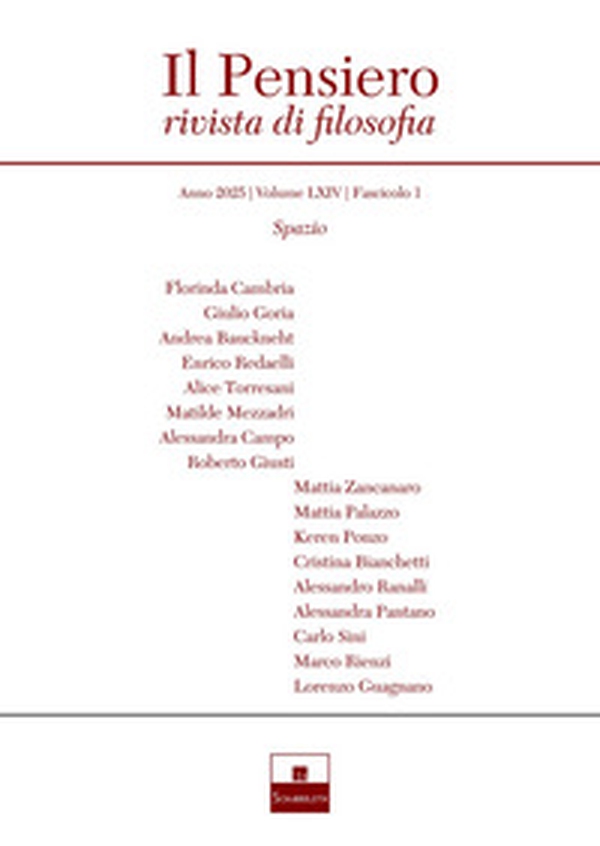 Il pensiero. Rivista di filosofia - Vol. 64 - Librerie.coop Il pensiero. Rivista di filosofia - Vol. 64 - Librerie.coop