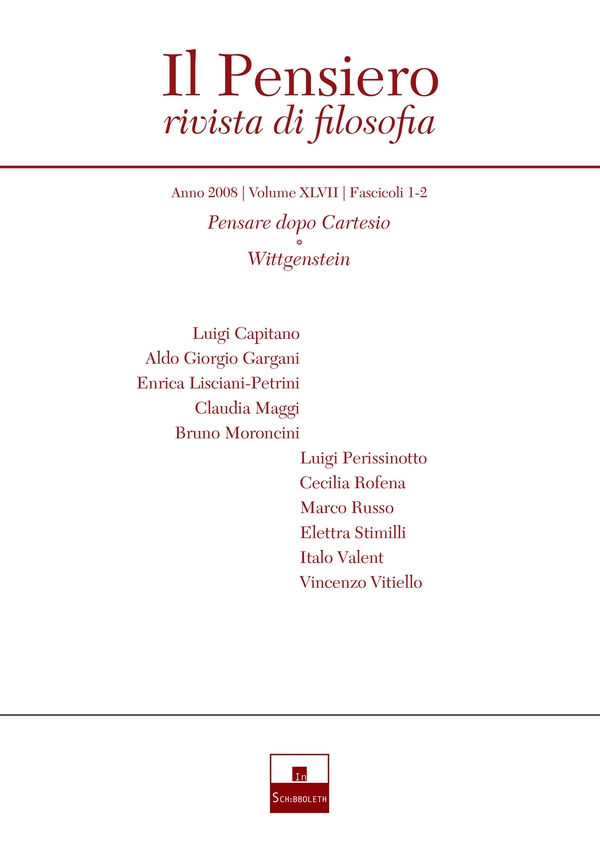 Pensare dopo Cartesio/Wittgenstein (2008/1-2) - Librerie.coop Pensare dopo Cartesio/Wittgenstein (2008/1-2) - Librerie.coop