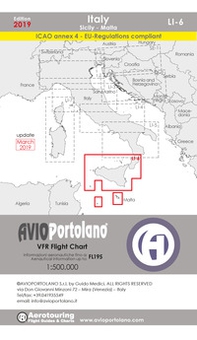 Avioportolano. VFR flight chart LI 6 Italy Sicily. ICAO annex 4 - EU-Regulations compliant. Ediz. italiana e inglese - Librerie.coop