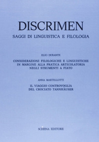 Discrimen. Saggi di linguistica e filologia - Librerie.coop